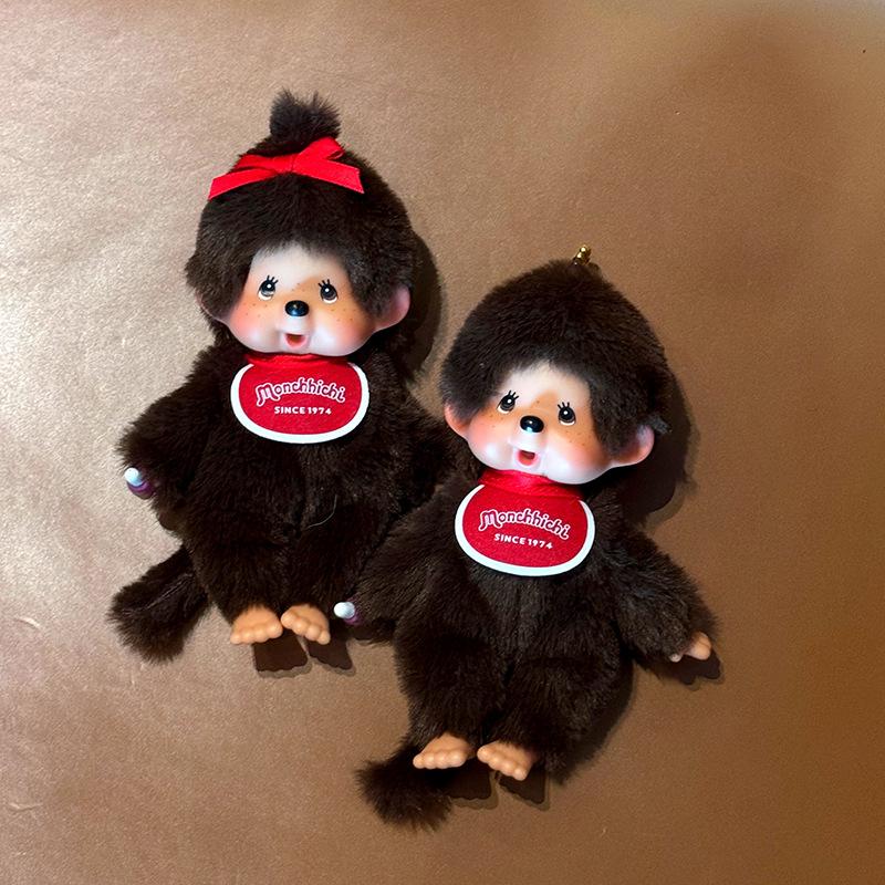 Cross-Border New Product Monchhi Vinyl Face Doll Plush Toy Backpack Pendant Trendy Toy Gift