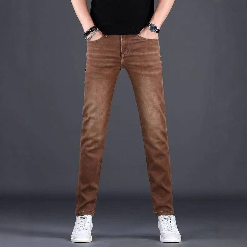Spring and Autumn New Stretch Jeans for Men, Trendy Slim Fit Skinny Pants, Versatile Casual Men's Long Pants