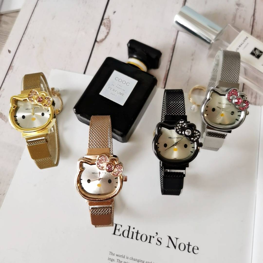 New Children's Boys and Girls Cartoon Girls Student Steel Band Watch Cross-Border Aliexpress Hot Model Factory Direct Sale