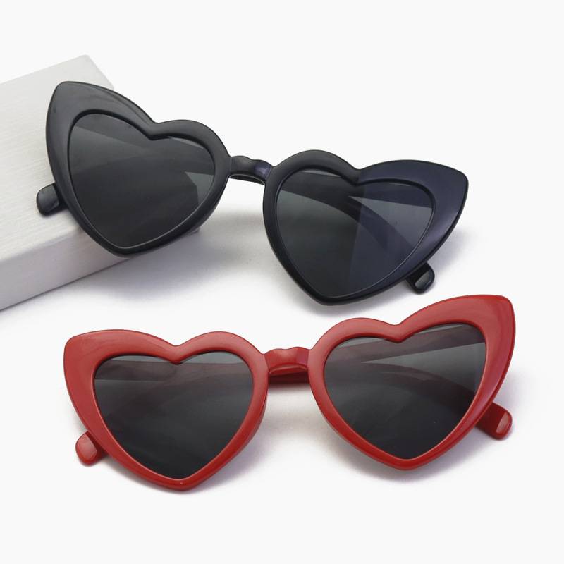 Adult Love Shaped Sunglasses Women's Fashion Anti-UV Sunglasses Concave Shade Shade Glasses Macaron Color