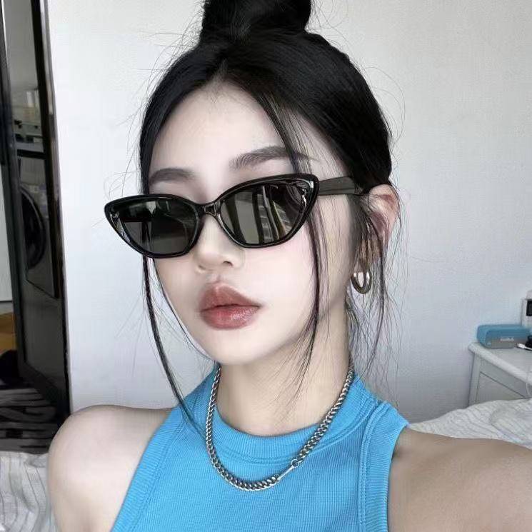Cat-Eye Sunglasses Cross-Border Trendy Retro Sunglasses for Women Stylish Sunshade Sunglasses Tiktok Live Stream