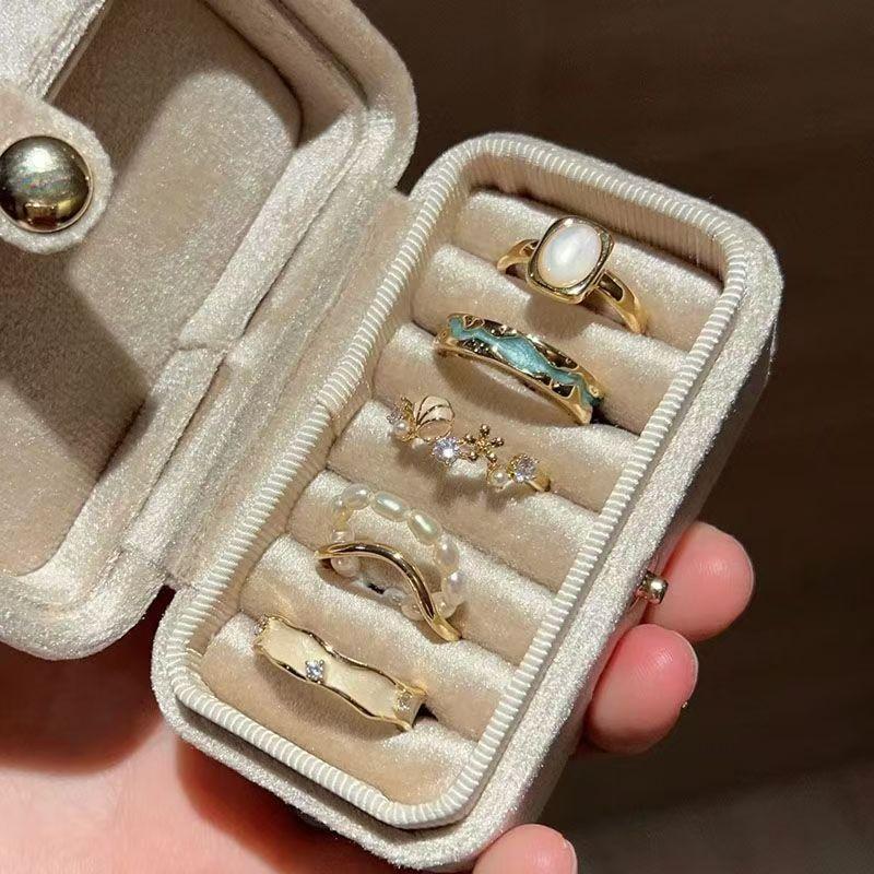 Seaside Travel Necessary Ring Female Niche Design Sense Unique Ring Light Luxury Exquisite High Sense Fashion Personality