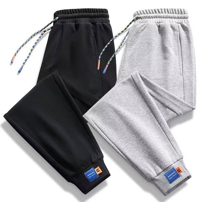 2024 New Casual Pants Men's Sports Pants Spring and Summer Couple Style Trendy Leg-Tie Loose Small Foot Sweatpants