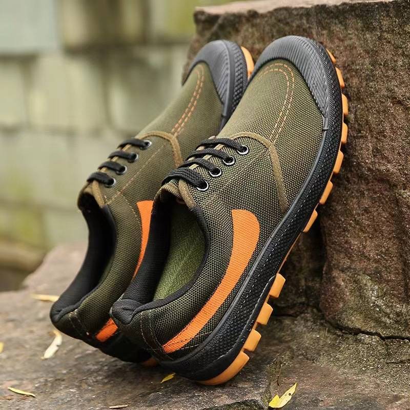 Popular Thick-Soled Men's Work Shoes with Beef Tendon Sole, Driver's Shoes, Breathable, Non-Slip, Wear-Resistant, Suitable for Construction Sites and Farm Work, Dad Shoes