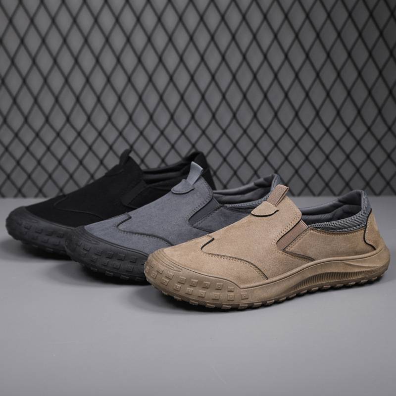 24 Spring Explosions Labor Protection Shoes Men's Shoes Low-top Waterproof Leather Boots Men's Outdoor Non-slip Wear-resistant Casual Work Shoes