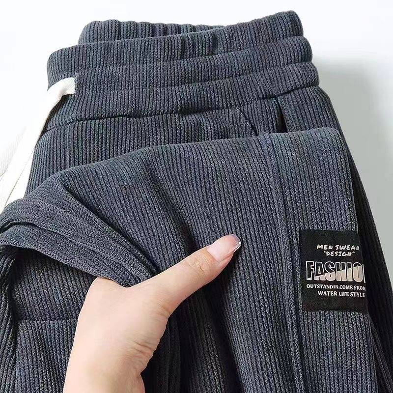 Corduroy Casual Pants Men's Pants fleece-lined Thickened Winter Pants Sweatpants Spring and Autumn Men's Fleece Sports Pants Trendy