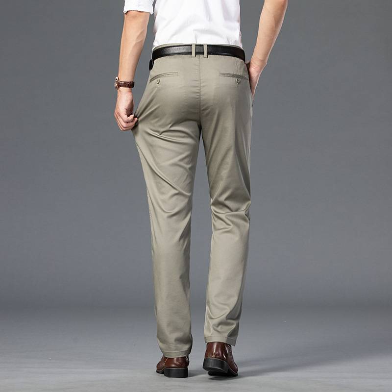 Seven-color optional middle-aged men's fashion brand casual straight pants middle-aged pants waist dad pants a generation of hair