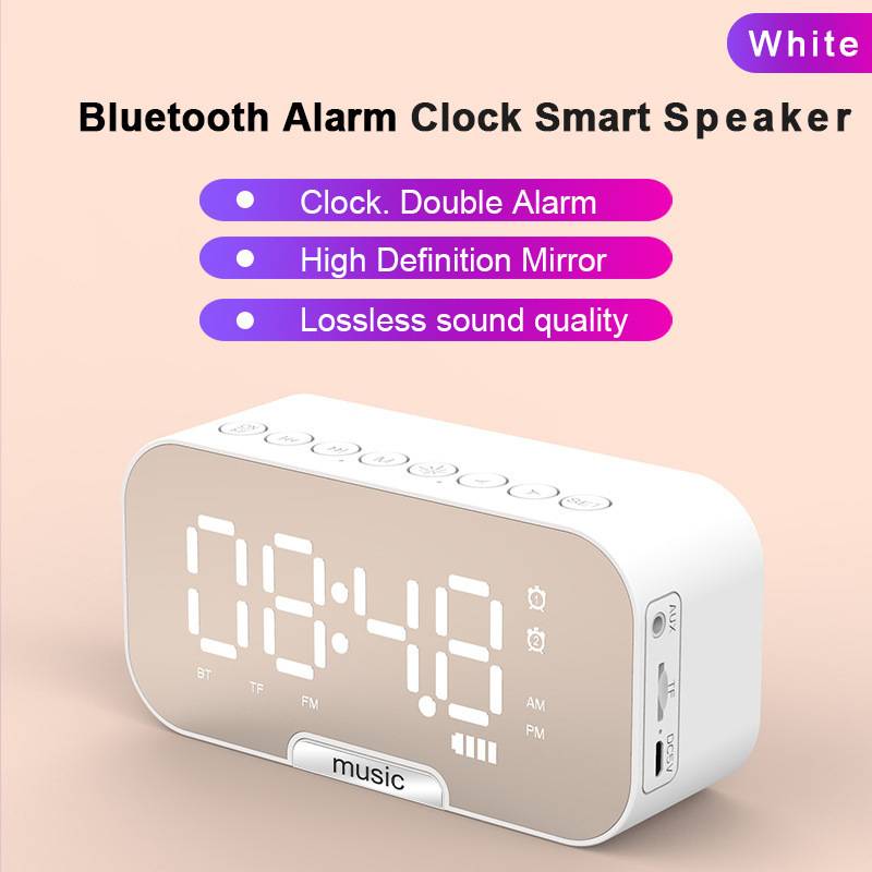 Strict selection of cross-border clock speaker bluetooth speaker gift clock alarm clock smart speaker subwoofer card small speaker