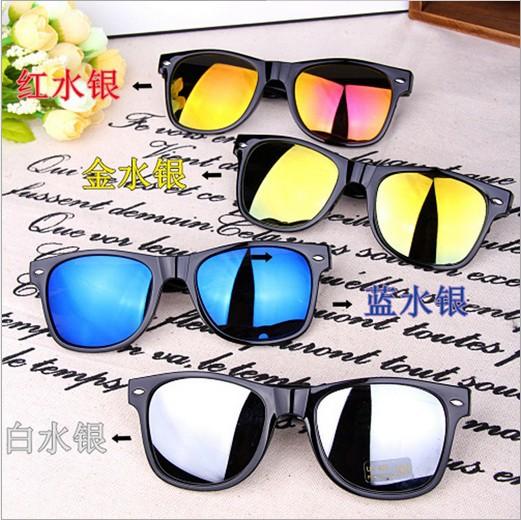 Classic rice nail reflective sunglasses men's and women's non-polarized sunglasses fashion goggles foreign trade sunglasses