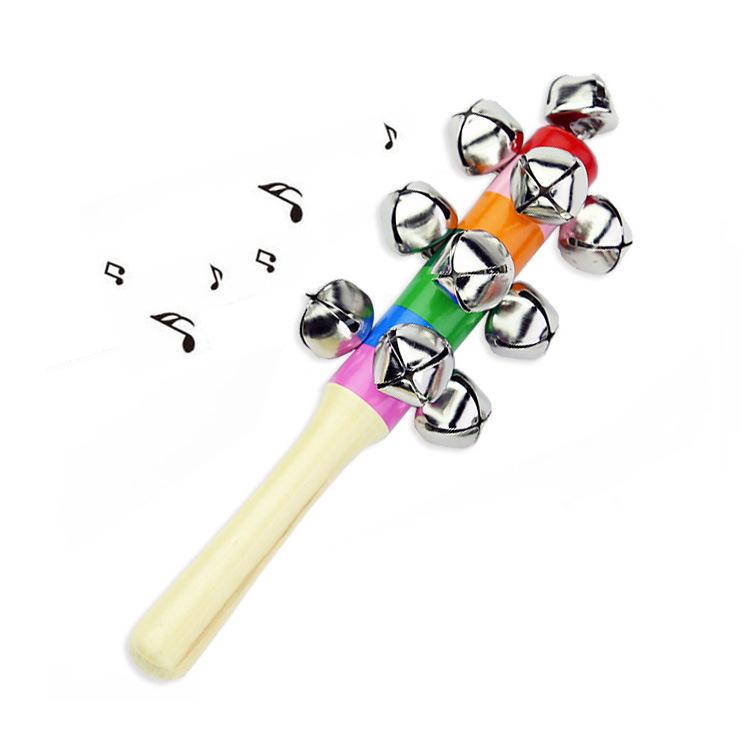 Colorful rattle children's baby educational rainbow rattle colorful cross rattle baby early education toys wholesale