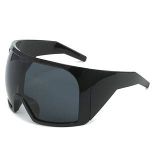 Cross-Border Large-Frame Wrap-Around Sunglasses for Women and Men Futuristic Technology Integrated Protective Sunglasses