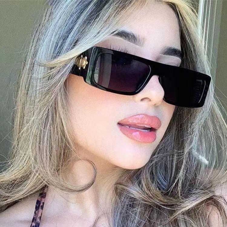 European and American Punk Style Thick Frame Wide Leg Hip-Hop Fashion Trendy Sunglasses for Women Multi-Color Optional Cross-Border Sunglasses Factory Direct Sales