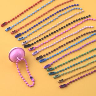 DIY Jewelry Accessories Colorful Bead Chain 10cm Seed Bead Chain Iron Bead Chain Enamel Chain Tag Chain Pendant Guka Chain