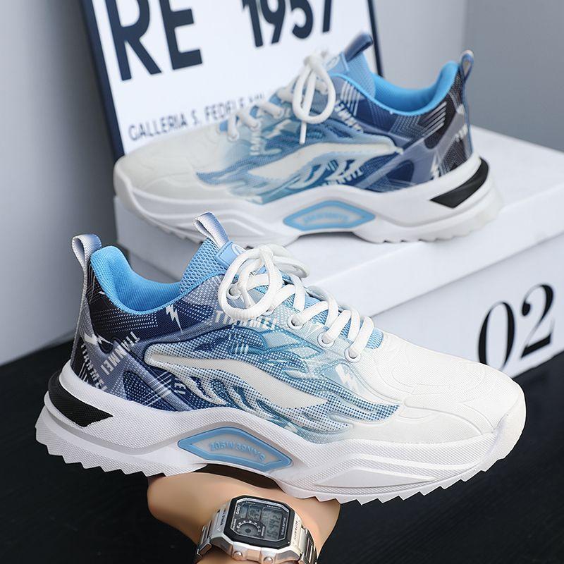 Spring and Autumn 2025 New Men's Shoes Youth Sports Shoes Men's Running Casual Men's Versatile Breathable Dad Trendy Shoes