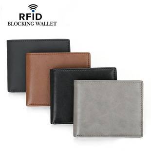 Factory Direct Sales New Anti-Theft Genuine Leather Retro Men's Wallet Cross-Border Hot Selling Thin Wallet Dropshipping