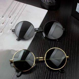 Retro Harry Potter Round Glasses Hyaluronic Acid Duck Cute Metal Sunglasses Wedding Groomsmen Group Handsome Sunglasses