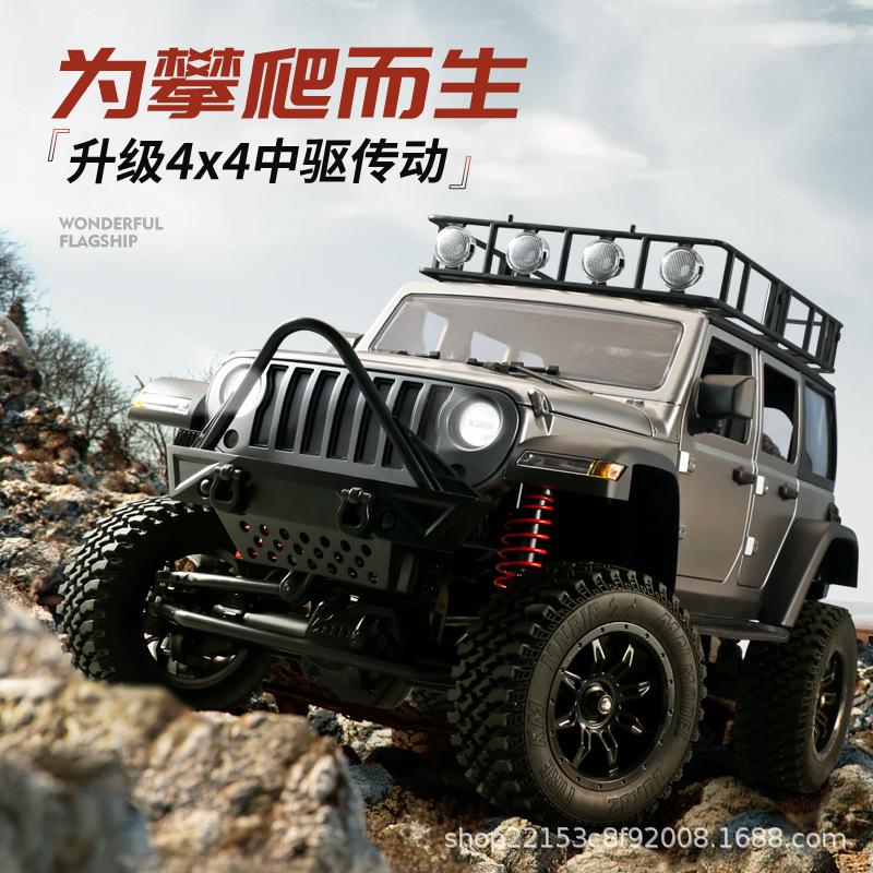 Cross-Border Mn128 Wrangler Jeep Remote Control Car Rc Four-Wheel Drive Climbing Convertible Toy Off-Road Vehicle