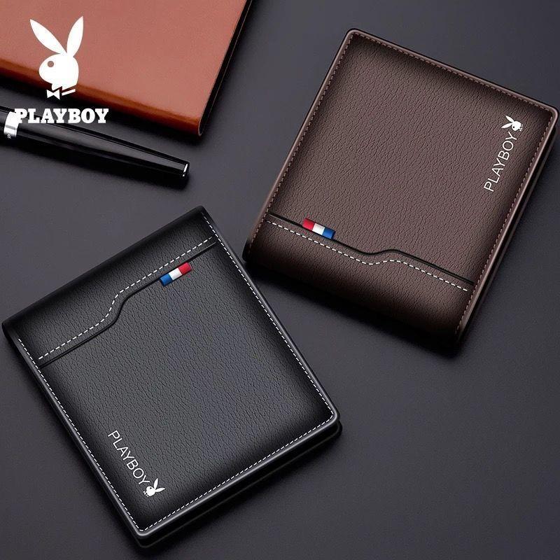 Playboy Wallet Men's Short Wallet Driver's License Card Holder Wallet Men's Student Korean Style Fashionable Wallet