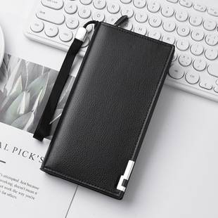 Men's Wallet Wallet Anti-Theft Anti-Degaussing Long Zipper Multi-Layer Multi-Card Slot Accessible Luxury Business Wallet Card Holder
