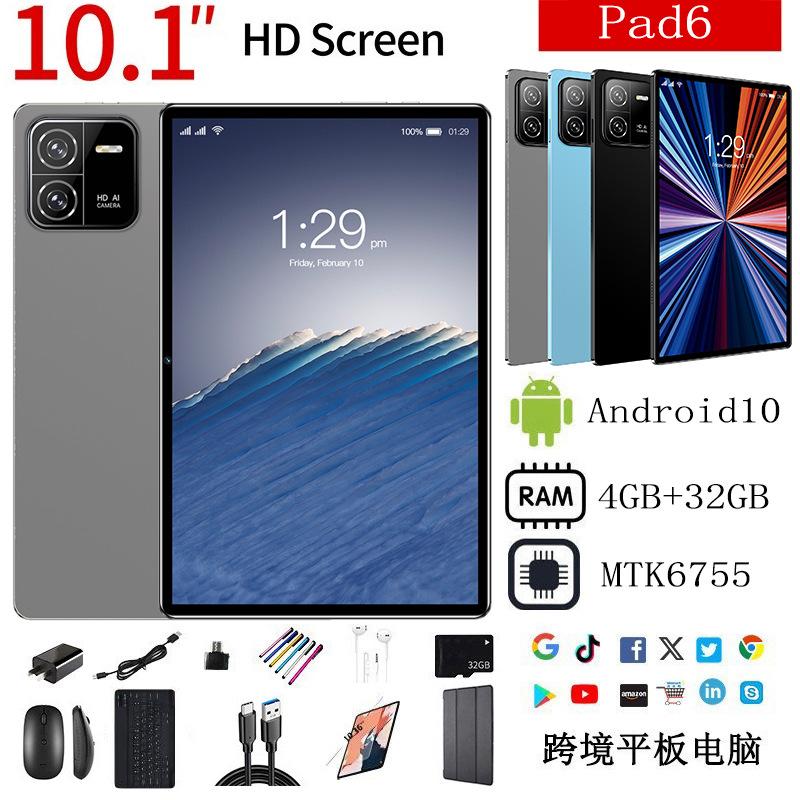 Cross-Border Popular Android Tablet Computer 10inch Hd Ips Screen Smart Bluetooth Dual Sim Dual Standby Aliexpress Tk