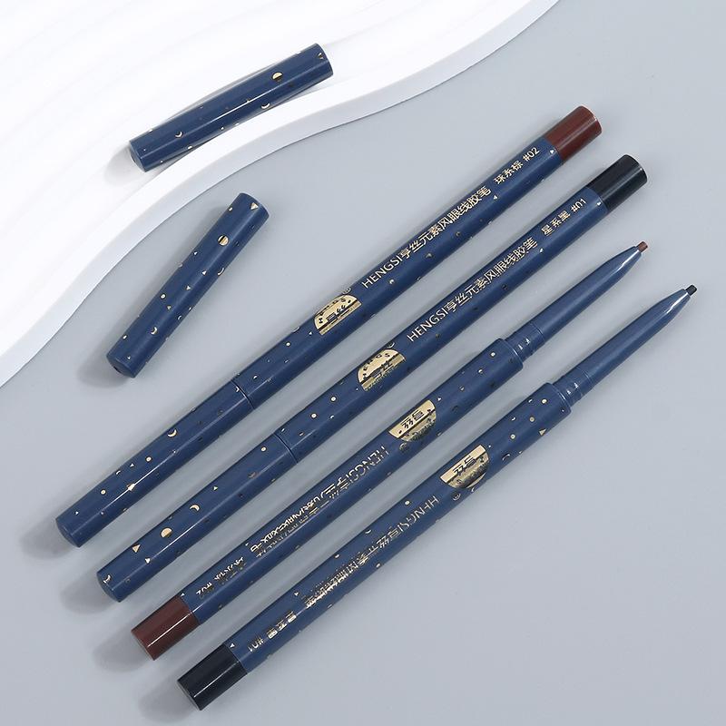 Heng Silk Element Wind Eyeliner Glue Pen Very Thin Black Brown Waterproof Sweat-proof Durable No Sizzy Down to Sleeping Silkworm Students