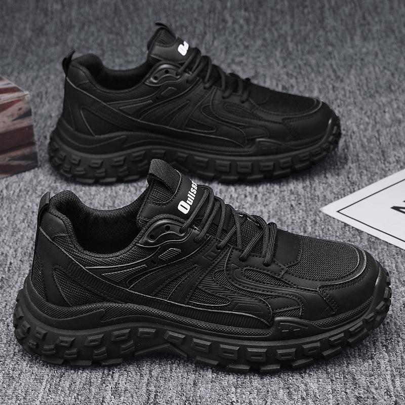 Dad Shoes 2025 Autumn Mesh Breathable Wear-Resistant Casual Shoes Tire Sole Sports Running Shoes Cross-Border Men's Shoes