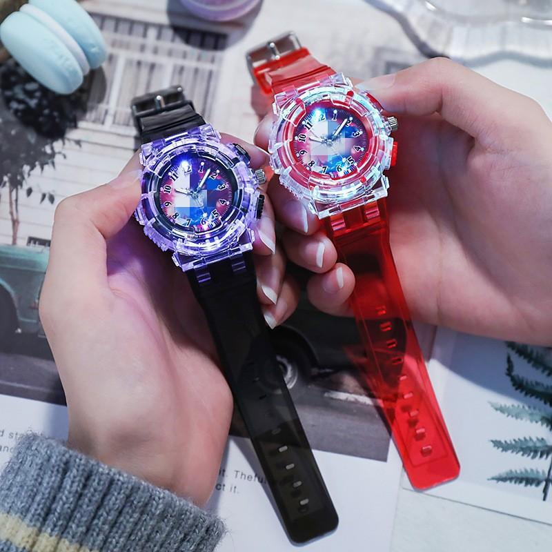 New Cartoon Children's Luminous Electronic Watch, Luminous Student Flash Sports Birthday Gift Quartz Watch Wholesale