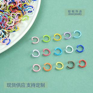 Colorful Zinc Alloy Painted 10mm 8mm Open Rings DIY Bead Materials Connecting Rings Pendant Accessories Wholesale