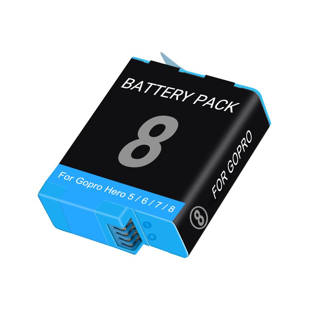 Suitable for Gopro 8 Battery Hero8/7/6/5 Full Decoding Without Pop-Up Window Sports Camera Ahdbt-801