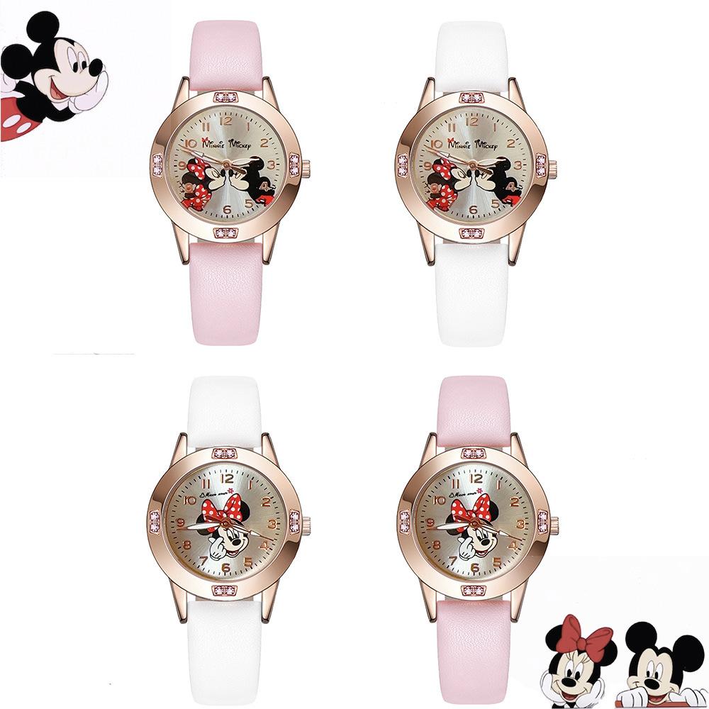 New Model of Cute Diamond-Encrusted English Watch for Girls, Children's Cartoon Girl's Watch in Stock