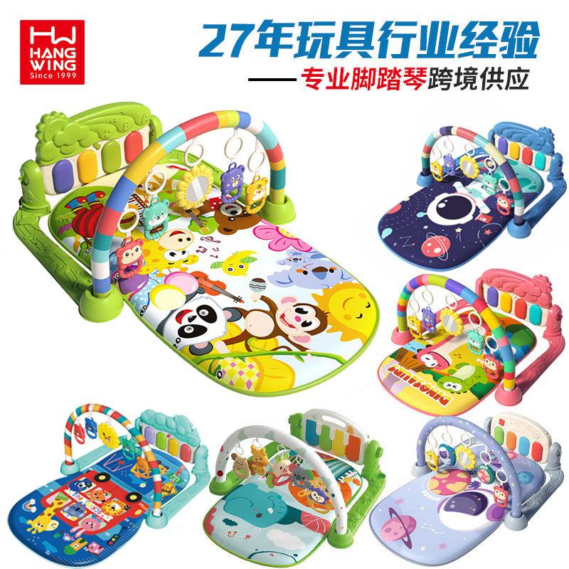 Baby Gym Rack Music Pierone Toy 0-36 Months Newborn Baby Piano Game Mat Cross Border Hot Sale