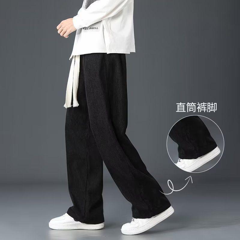 Men's Casual Pants Spring and Autumn 2025 New Loose Straight Wide-Leg Sweatpants Autumn and Winter Sports Casual Long Pants