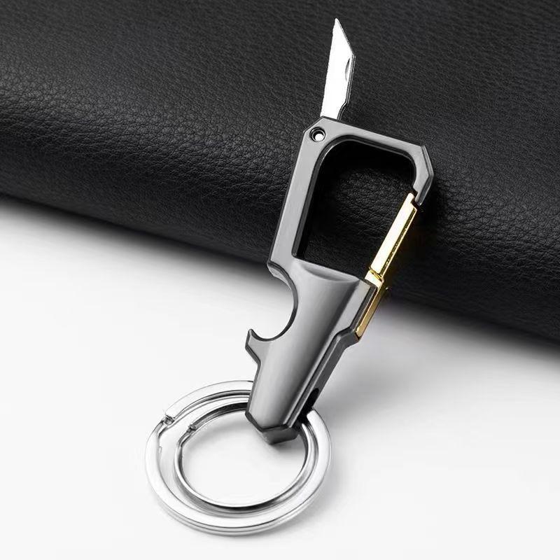 Keychain Creative Men's Car Multi-Functional Waist Hanging Personalized Business High-End Keychain Knife Pendant Key